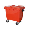 Container Plástico 660 Lts - Reforçado - Contentor Vermelho