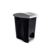 Lixeira Com Pedal 7 Lt Eblack Cesto De Lixo Cozinha Banheiro