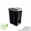 Lixeira Com Pedal 7 Lt Eblack Cesto De Lixo Cozinha Banheiro