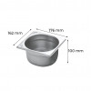 Cuba Inox Gastronômica Gn 1/6 100mm Sem Alça E Sem Tampa
