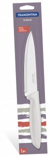 Faca Chef Tramontina Plenus Lâmina Aço Inox Cabo Branco 6"