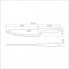 Faca Chef Tramontina Plenus Lâmina Aço Inox Cabo Preto 8"