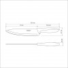 Faca Chef Tramontina Plenus Lâmina Aço Inox Cabo Preto 8"