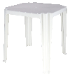 Mesa De Plastico Quadrada 70x70 Tramontina Tambaú Branco Fwt