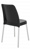 Cadeira Plastica Tramontina Vanda Preta Pernas De Aluminio