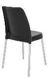 Cadeira Plastica Tramontina Vanda Preta Pernas De Aluminio