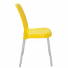 Cadeira Plástica Vanda Amarela C/ Pernas Alumínio Tramontina