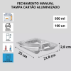 Marmitex Bandeja Alumínio Delivery 3 Divisões C/100 - 950ml