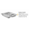 Marmitex Bandeja Alumínio Delivery 3 Divisões C/100 - 950ml