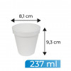 COPO EPS 237 ML DARNEL - D690801N 8oz PT COM 20 UN
