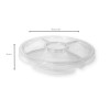 Bandeja Petisqueira 4 Div Galvanotek Cristal C/100 Un (G540)