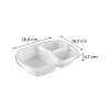 BANDEJA COM 3 DIVISORIAS 28x18x5,3CM SIMPLIFIC GALVANOTEK PT C/ 10 UN (G330)
