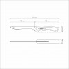 Faca Tramontina Carne Desossar Black Inox 6 Cabo Madeira