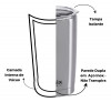 Copo Térmico Inox Tampa Vedação 580 Ml Linha Premium Ônix
