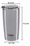 Copo Térmico Inox Tampa Vedação 580 Ml Linha Premium Ônix