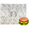 Papel Embala Lanche Hamburguer 30x38 25Gr Pluma 500 Unidades