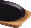 Conjunto Tábua de Madeira e Chapa De Ferro Fundido Mix Grill