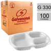 Marmita 3 Divisórias 1150ml Freezer Microondas G-330 C/100