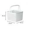 CESTO C/ALCA QUADRADO BR 27X27X20CM LINEA - 1991 UN COM 1 UN