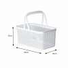 CESTO C/ALCA RETANGULAR BR 30X18X15CM LIN - 1992 UN COM 1 UN