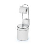 Suporte Porta Papel Higiênico Com Lixeira 5l Tampa Inox 1245