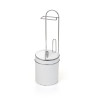 Suporte Porta Papel Higiênico Com Lixeira 5l Tampa Inox 1245
