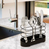 Porta Talheres Escorredor De Pia Preto Belize Black 2548