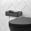Suporte Papel Higiênico Lenço Suporte p/ Celular Preto 8380