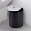 Lixeira Cesto De Lixo Banheiro Pia 5Litros Cor Preto/prata