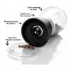 MOEDOR SAL/PIMENTA VIDRO 13 CM PR - 6259 UN COM 1 UN