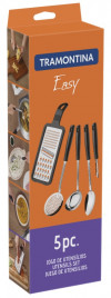 Jogo De Utensílios Easy Em Aço Inox Cabo Polipropileno 5 Pçs