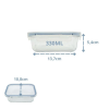 POTE RETANGULAR BORO 330 ML VD22284 MIMO - 8176 UN COM 1 UN