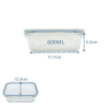 POTE RETANGULAR BORO 600 ML VD22285 MIMO - 8177 UN COM 1 UN
