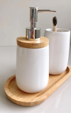 JG DE BANHEIRO BAMBU WHITE 2 PCS BH20101 - 7087 JG COM 2 UN