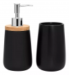 JG DE BANHEIRO BAMBU BLACK 2 PCS BH20315 - 7461 JG COM 2 UN