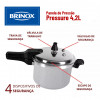 Panela Pressão Cinza Antiaderent Ceramic 4,2L Indução Brinox
