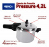 Panela Pressão Cinza Antiaderent Ceramic 4,2L Indução Brinox