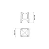 BANQUETA PLASTICA NITEROI BRANCA - 92411/010 UN COM 1 UN