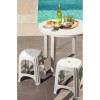 BANQUETA PLASTICA NITEROI BRANCA - 92411/010 UN COM 1 UN