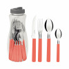 FAQUEIRO INOX 16 PCS GAMBOA VERMELHO TRAM - 23197/700 UN COM 16 UN