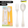 JOGO DE TALHERES DUPLA INFANTIS BEAR - 5410 JG COM 2 UN