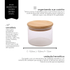 POTE HERMETICO BOR C/TAMPA BAMBU 370 ML M - 8079 UN COM 1 UN