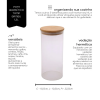 POTE HERMETICO BOR C/TAMPA BAMBU 1,3 LT - 8082 UN COM 1 UN