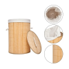 CESTO REDONDO BAMBU C/TAMPA CLARO - 9423 UN COM 1 UN