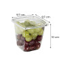 Pote Plástico Quadrado C/ Lacre 680 Ml G768 Galvanotek 100Un