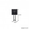GANCHO UNITARIO DUPLA FACE BLACK ARTHI - 3437 UN COM 1 UN