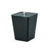 LIXEIRA QUADRADA C/TP E ARAMADO 7LTS ARTH - 5091-PRETA UN COM 1 UN