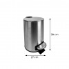 LIXEIRA ACO INOX C/PEDAL 12 LT MIMO - 9213 UN COM 1 UN